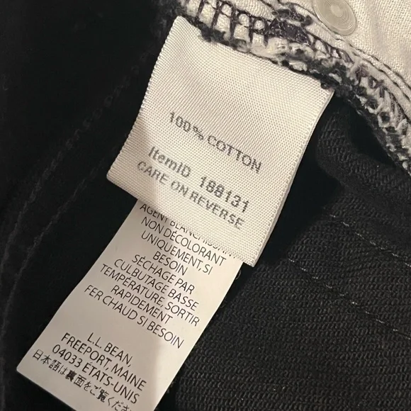 LL Bean Jeans Women 14 Reg Original Relaxed Fit Black 100% Cotton Vintage NWOT - Picture 10 of 12